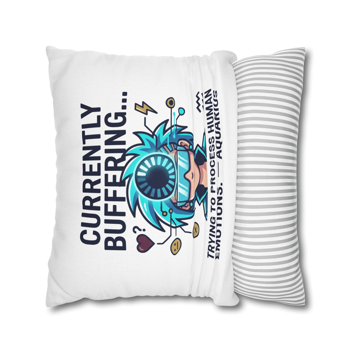 Aquarius Zodiac Spun Polyester Square Pillowcase