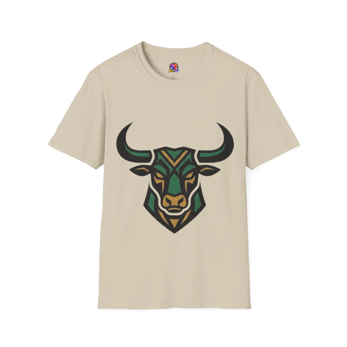 Taurus Bull Head T-Shirt — Geometric Tribal Bull Graphic Tee