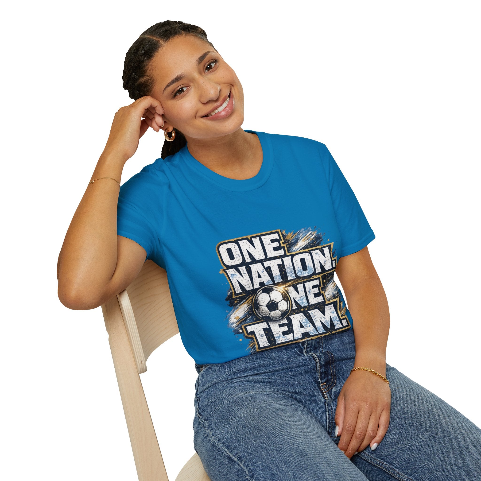 One Nation One Team Soccer T-Shirt — Supportive Fan Tee