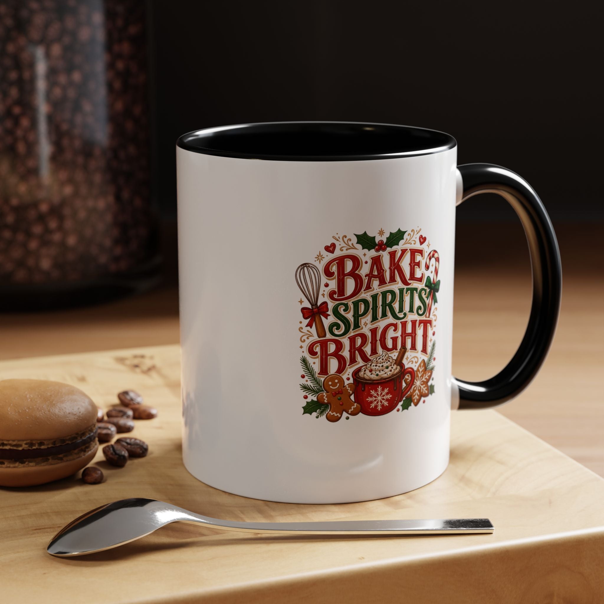 Bake Spirits Bright Coffee Mug — Christmas Baking Holiday Mug