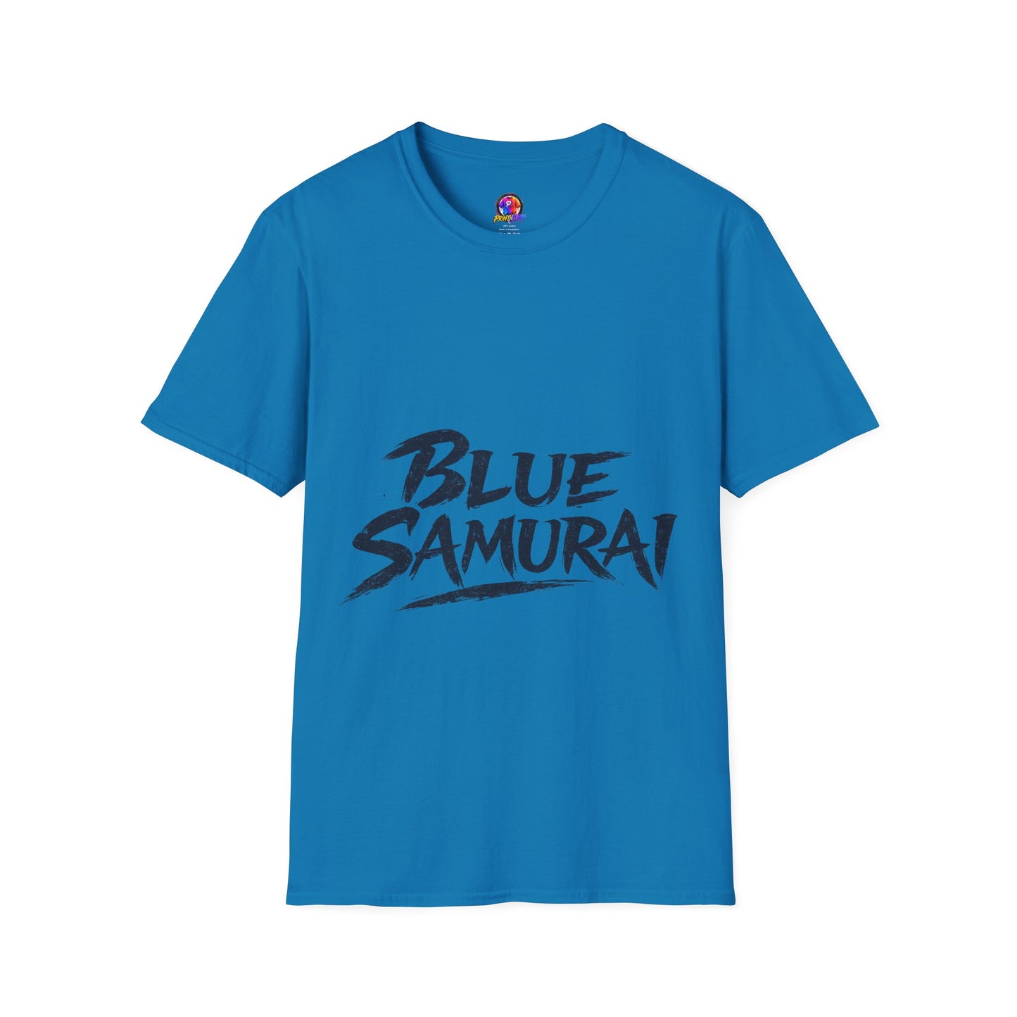 Japan Blue Samurai T-Shirt — Bold Brushstroke Graphic Tee