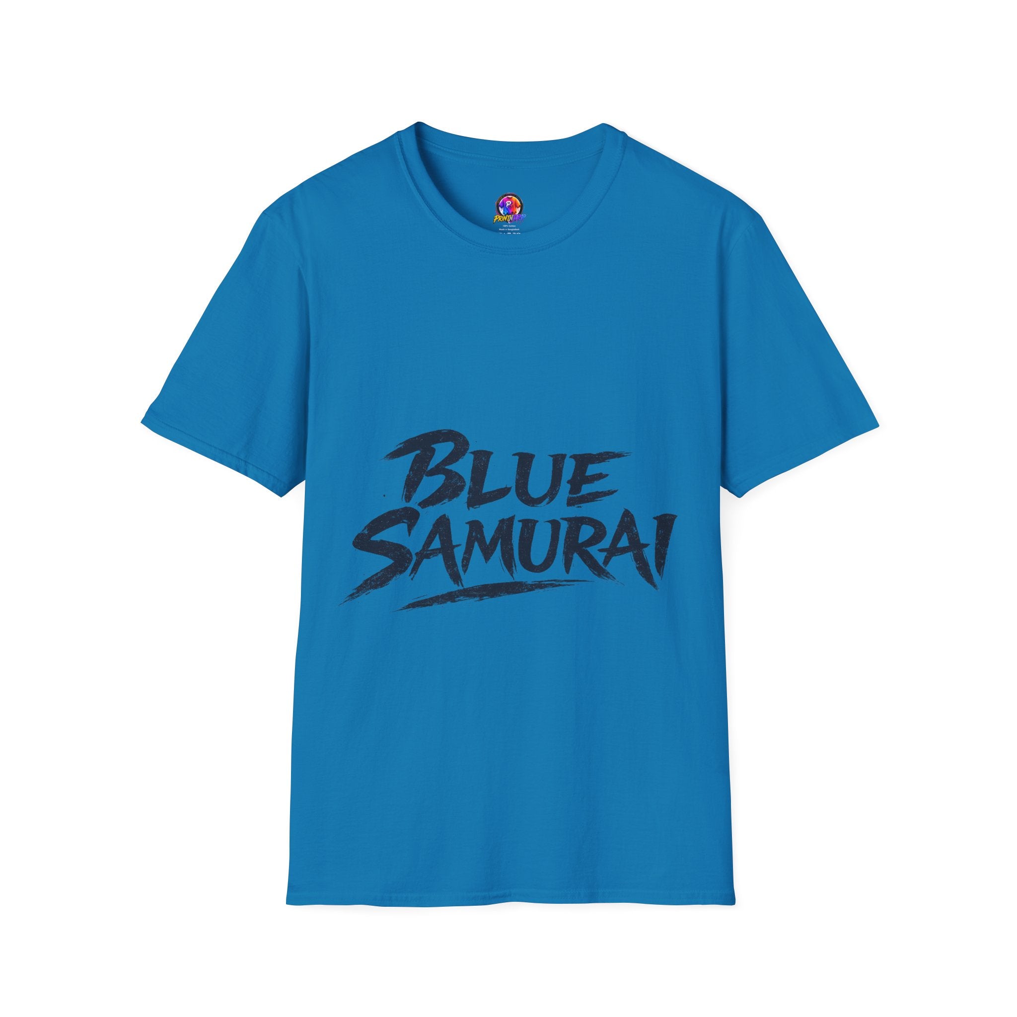 Japan Blue Samurai T-Shirt — Bold Brushstroke Graphic Tee