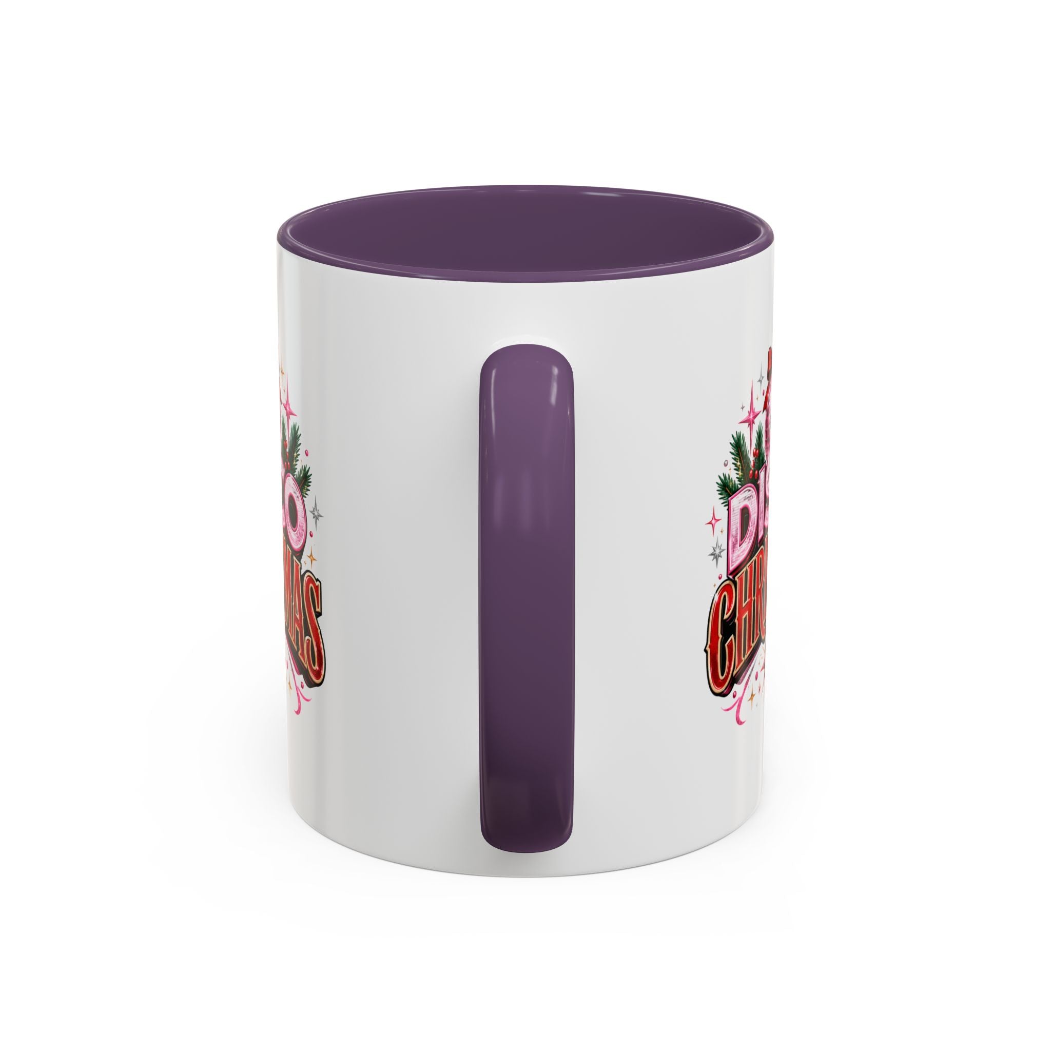 Disco Christmas Coffee Mug — Retro Holiday Disco Ball Christmas Tree Accent Mug