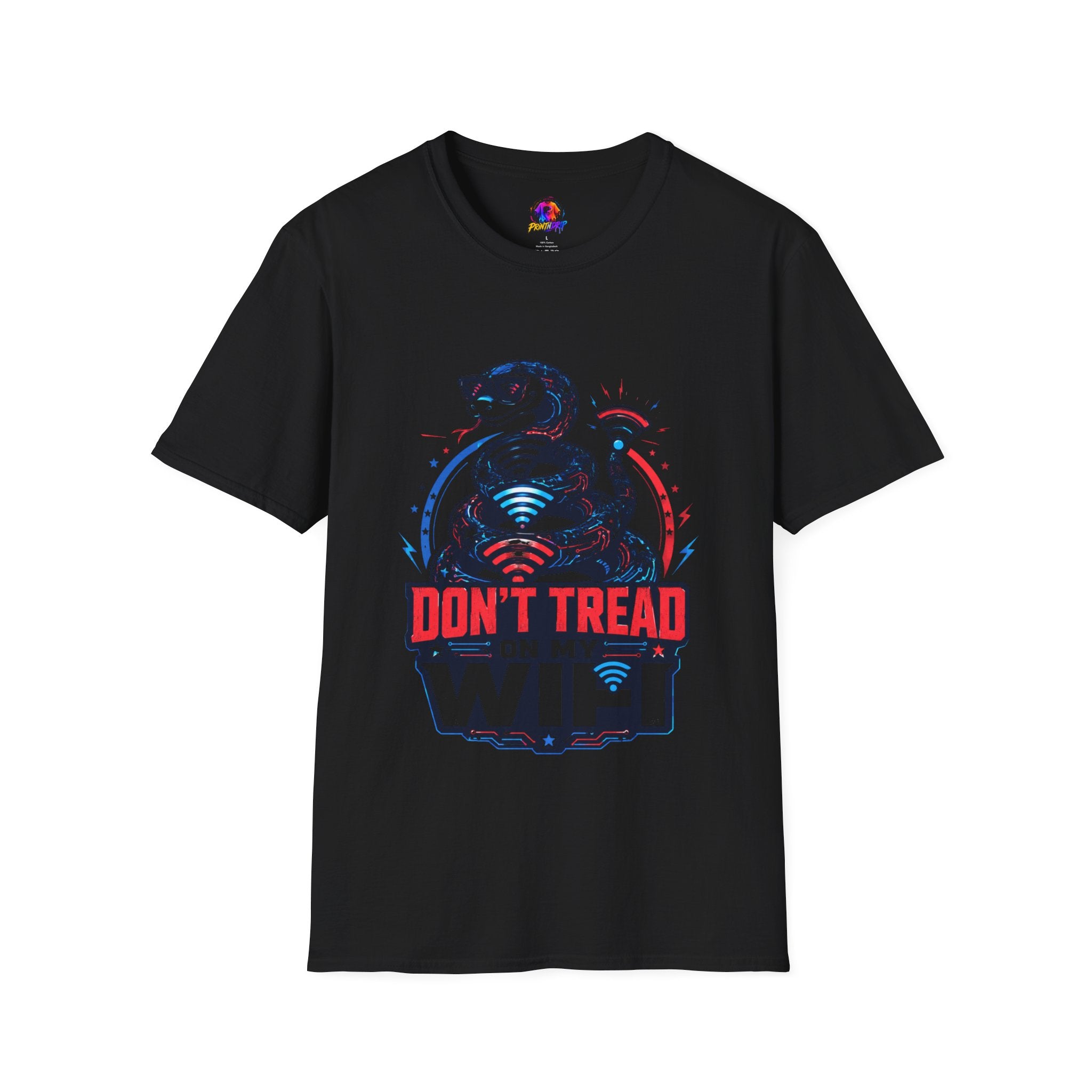 Don’t Tread on My WiFi T-Shirt — Patriotic Gadsden Snake WiFi Tee