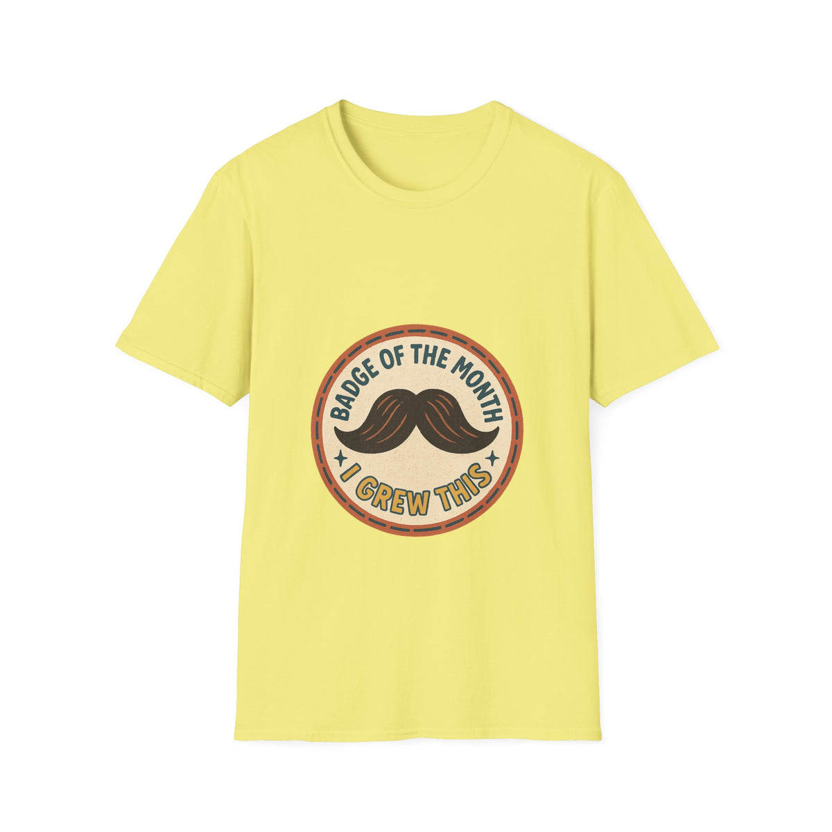 Mustache Dad T-Shirt - "King of the Mustache" Retro Badge Design - Trending Now - October 2026