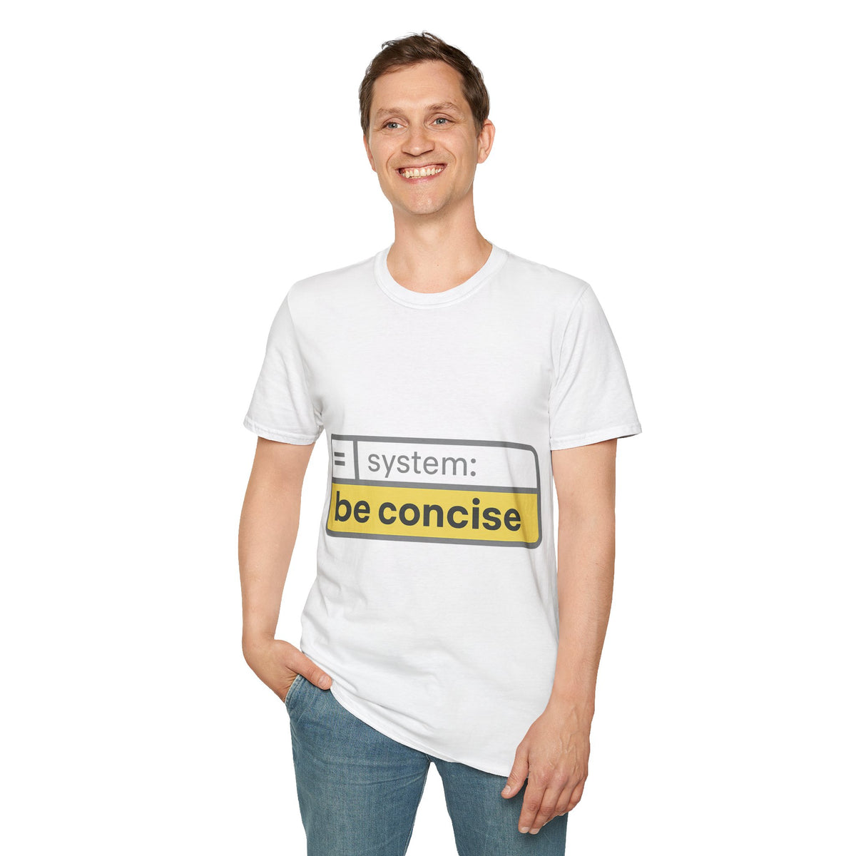 Be Concise UI System Message T-Shirt, Funny AI Tech Developer Prompt Tee - Trending Now - September 2026