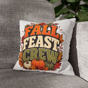 Thanksgiving Fall Feast Crew Pillowcase — Autumn Pumpkin & Leaves Decorative Pillow Cover