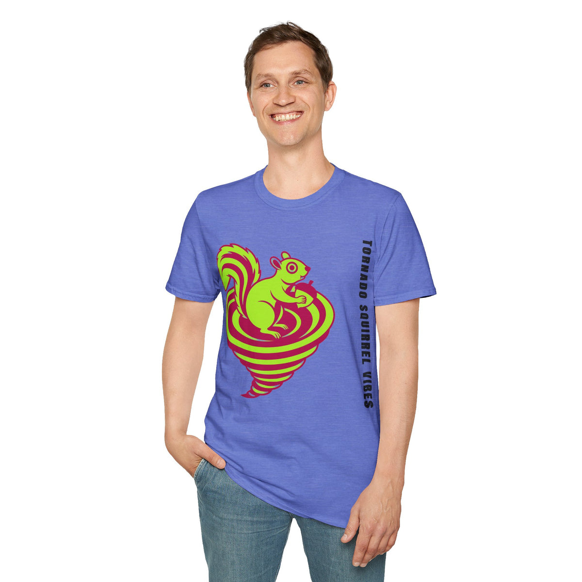 Squirrel Tornado T‑Shirt — Neon Retro Squirrel Whirl Graphic Tee - Trending Now - September 2026
