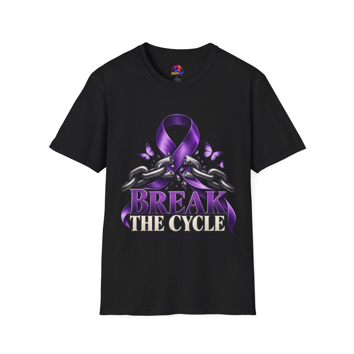 Break The Cycle Purple Ribbon T-Shirt — Domestic Violence Awareness Tee