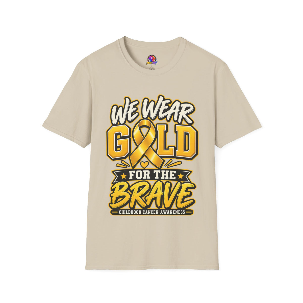 Childhood Cancer Awareness T-Shirt — "We Wear Gold For The Brave"