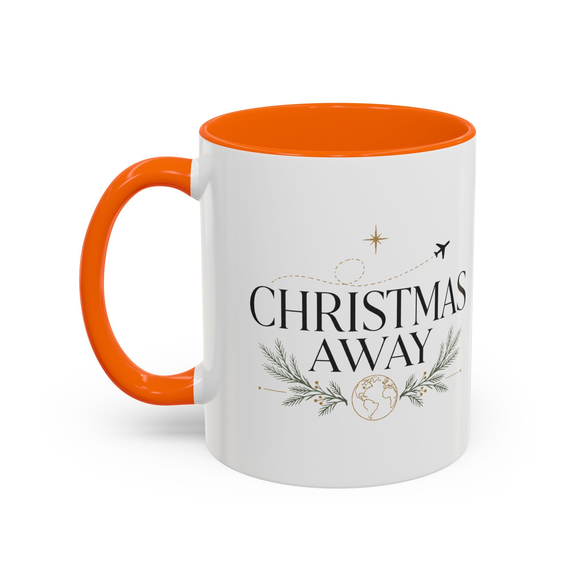 Christmas Away Accent Coffee Mug — Holiday Travel Coffee Cup