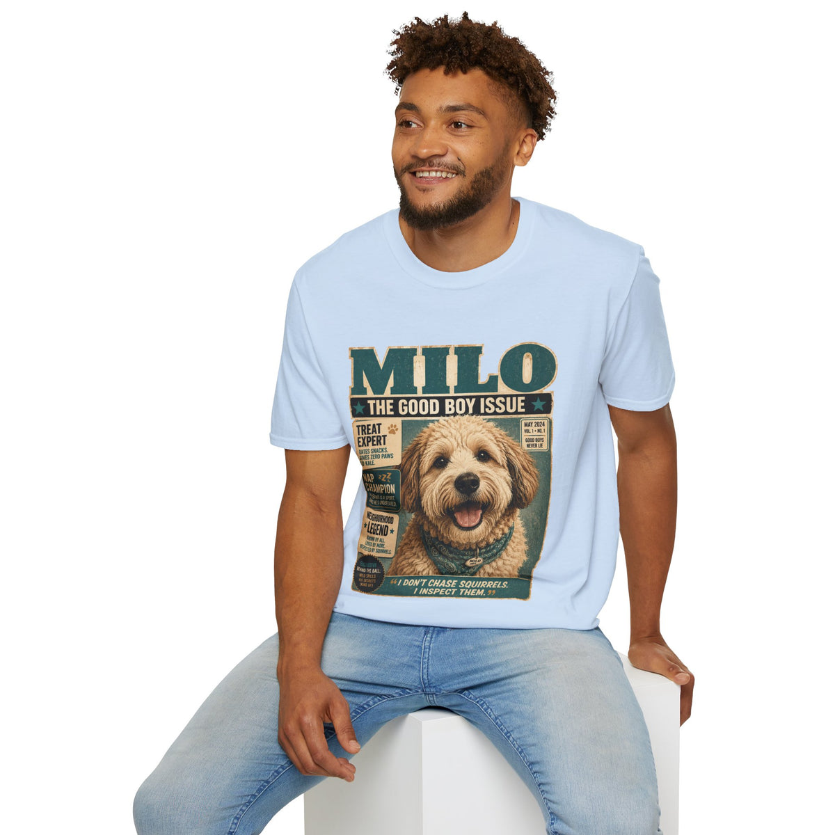 Milo 'The Good Boy Issue' Dog Magazine T-Shirt