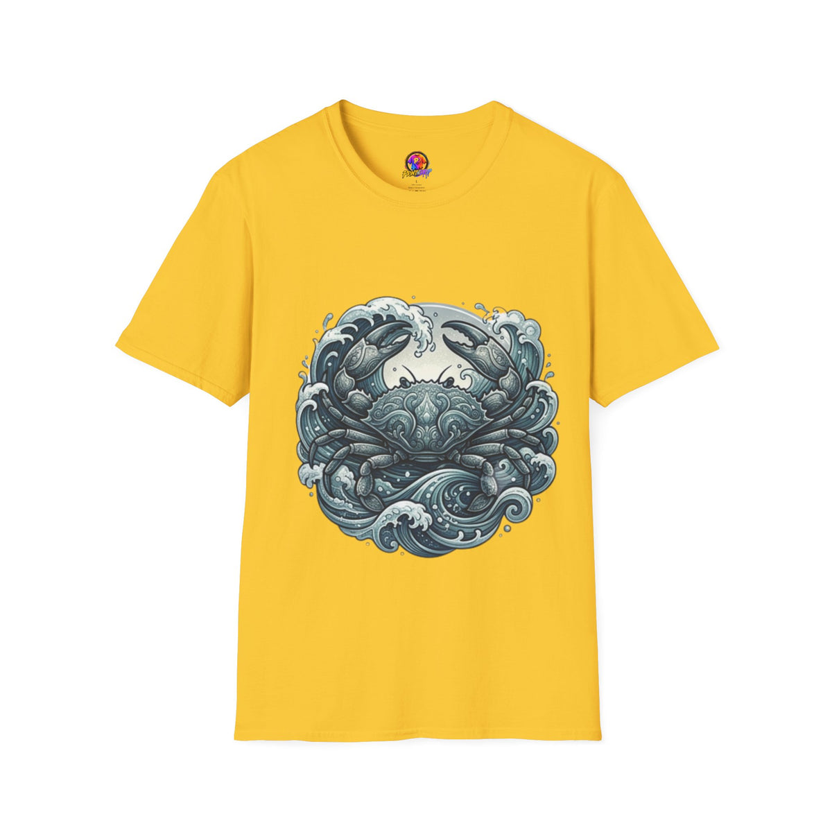 Cancer Zodiac Crab & Waves T-Shirt — Nautical Ocean Art Tee