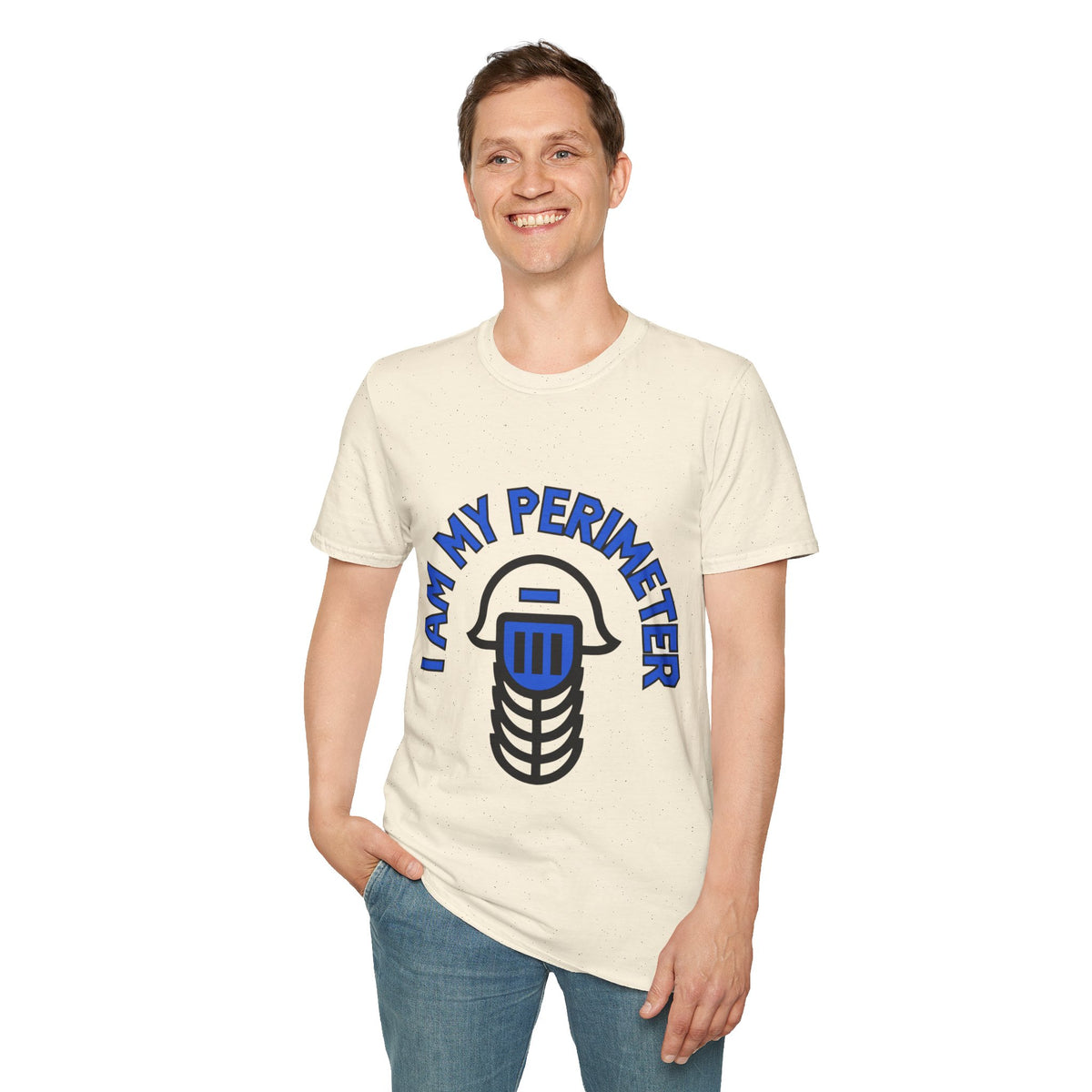 I Am My Perimeter Blue Jail Bars T-Shirt - Minimalist Graphic Quote Tee - Trending Now - September 2026