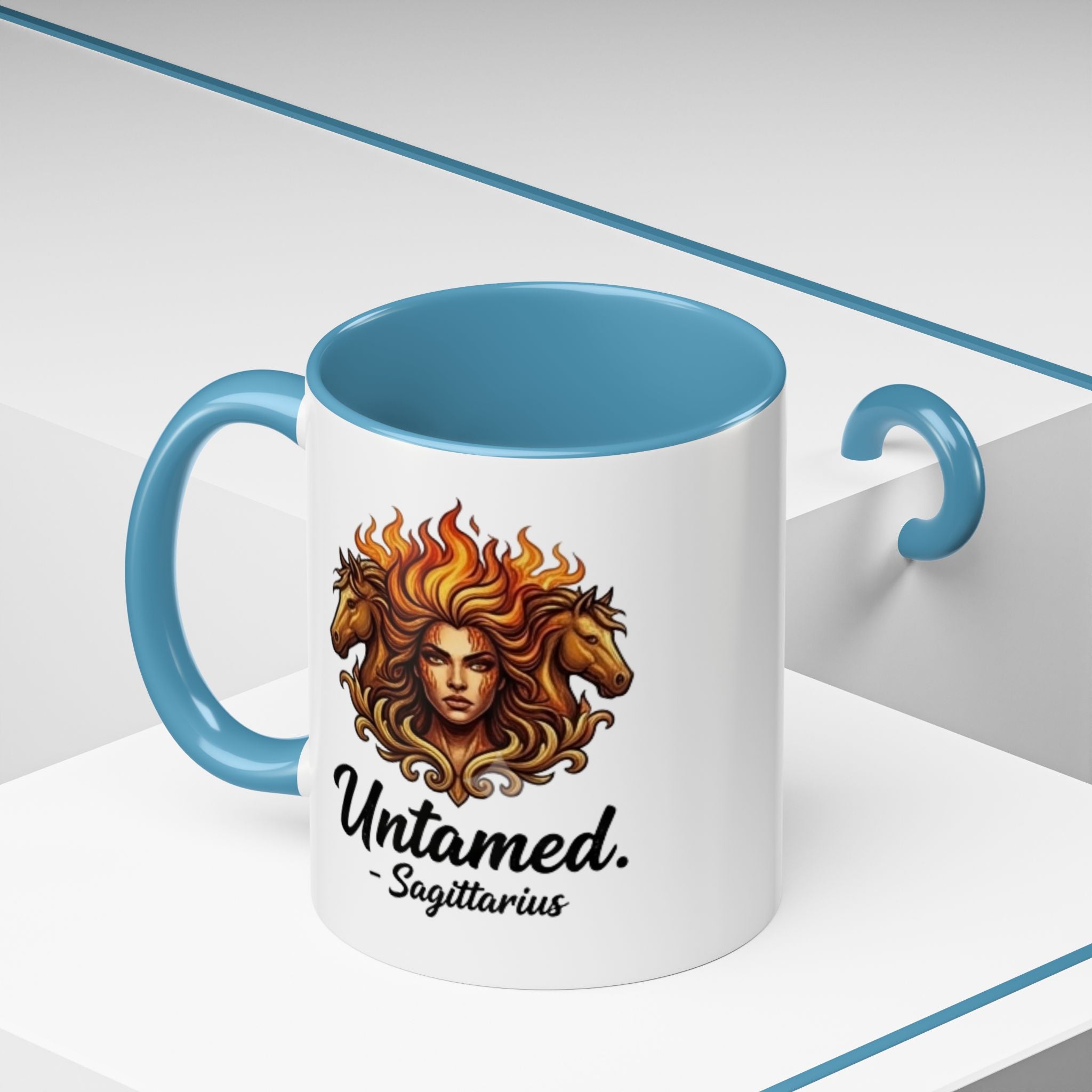 Untamed Sagittarius Coffee Mug — Zodiac Archer Accent Mug (11 oz)