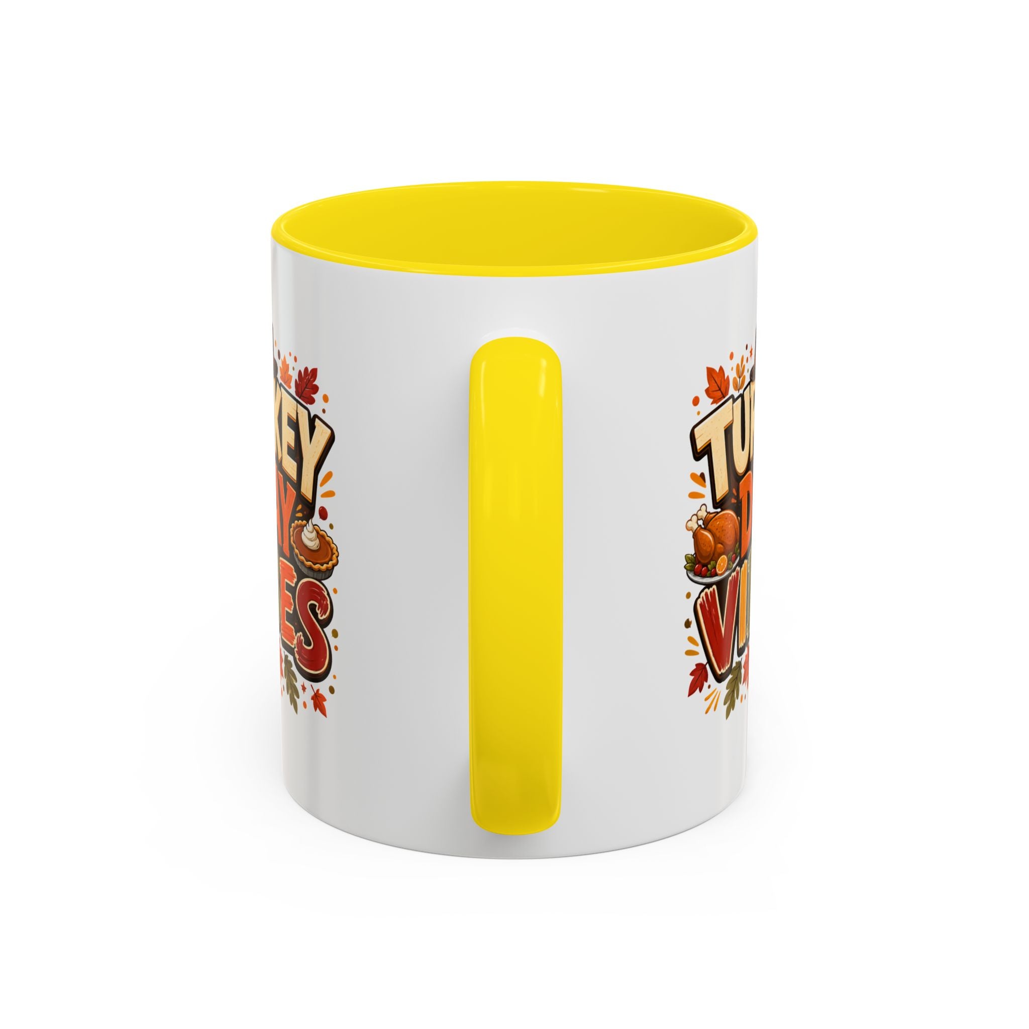 Thanksgiving Mug Turkey Day Vibes Accent Mug — Thanksgiving Coffee Cup