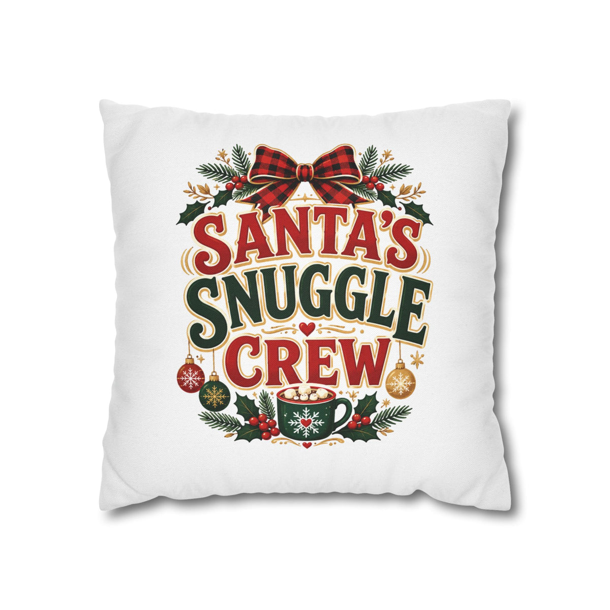 Christmas Santa’s Snuggle Crew Throw Pillow Pillowcase