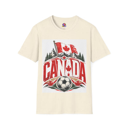 Canada Soccer T‑Shirt — Canadian Flag & Maple Leaf Crest
