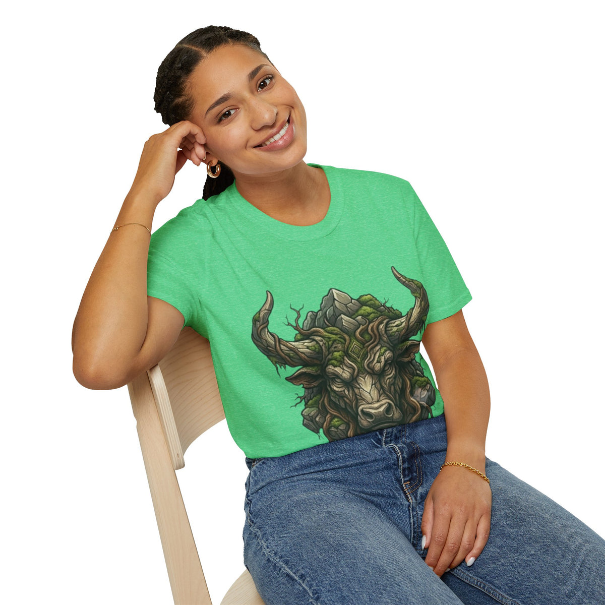 Taurus Greenman Bull T-Shirt — Nature Spirit Woodland Bull Graphic Tee
