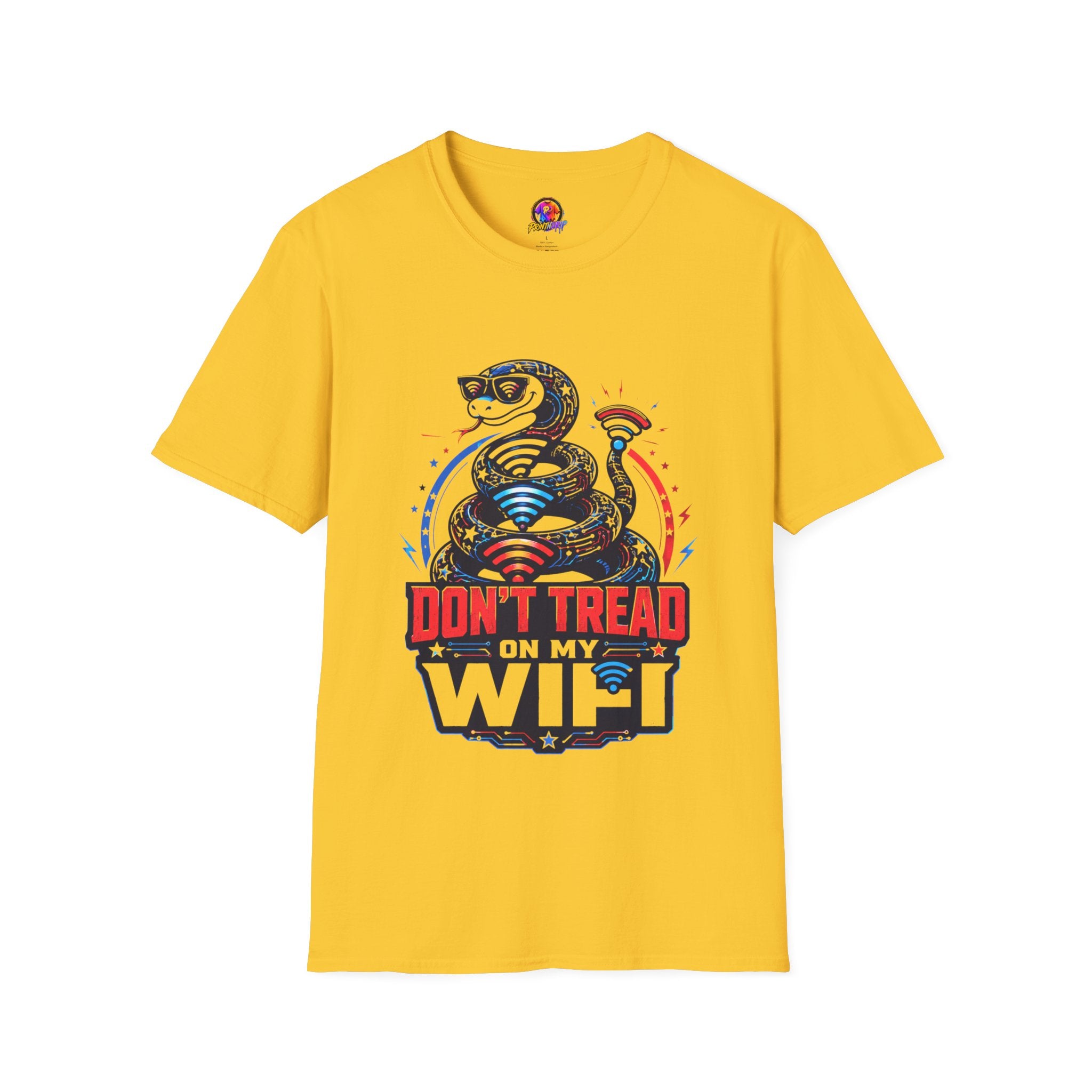 Don’t Tread on My WiFi T-Shirt — Patriotic Gadsden Snake WiFi Tee