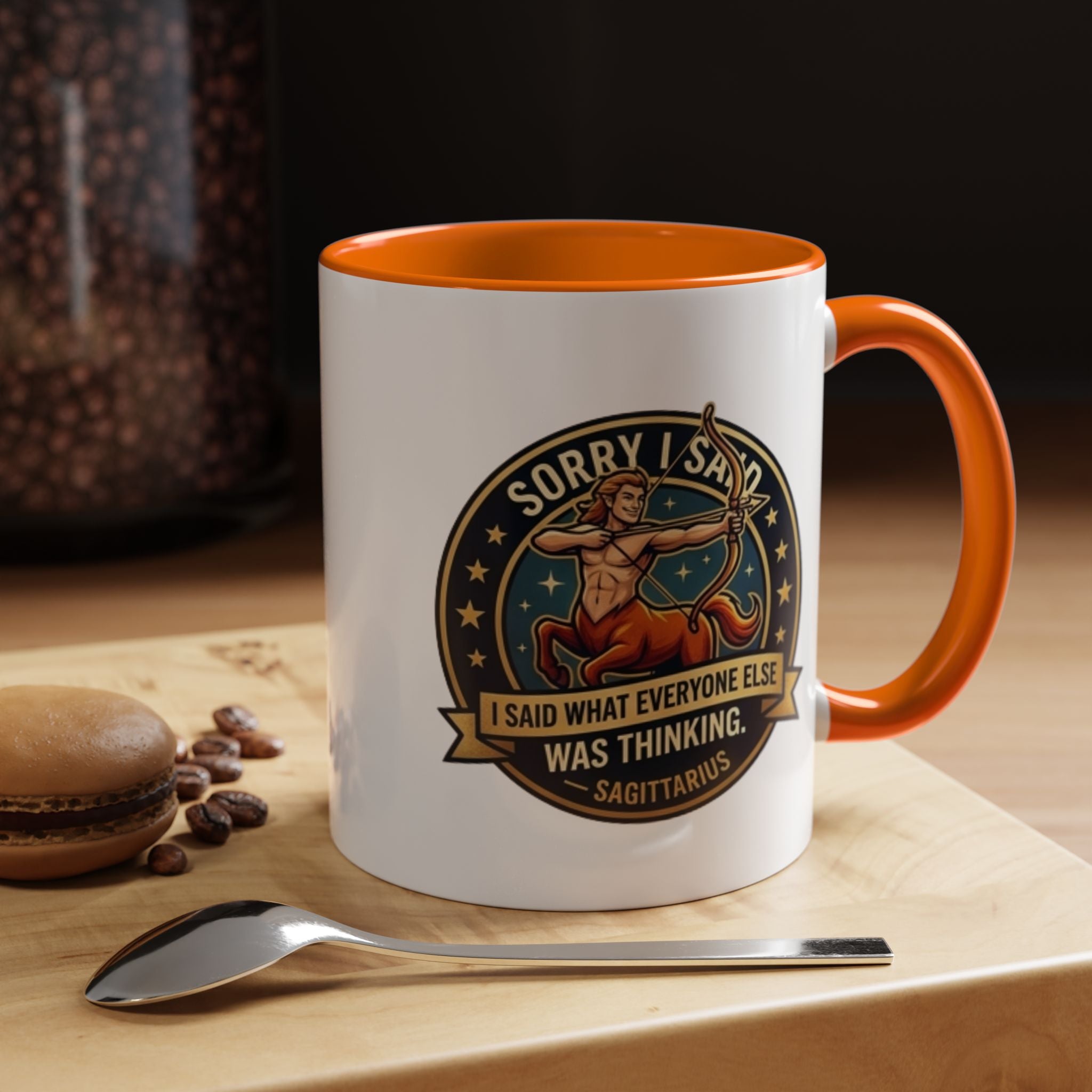 Sagittarius Coffee Mug — "Sorry I Said What Everyone Else Was Thinking" Zodiac Archer Accent Mug