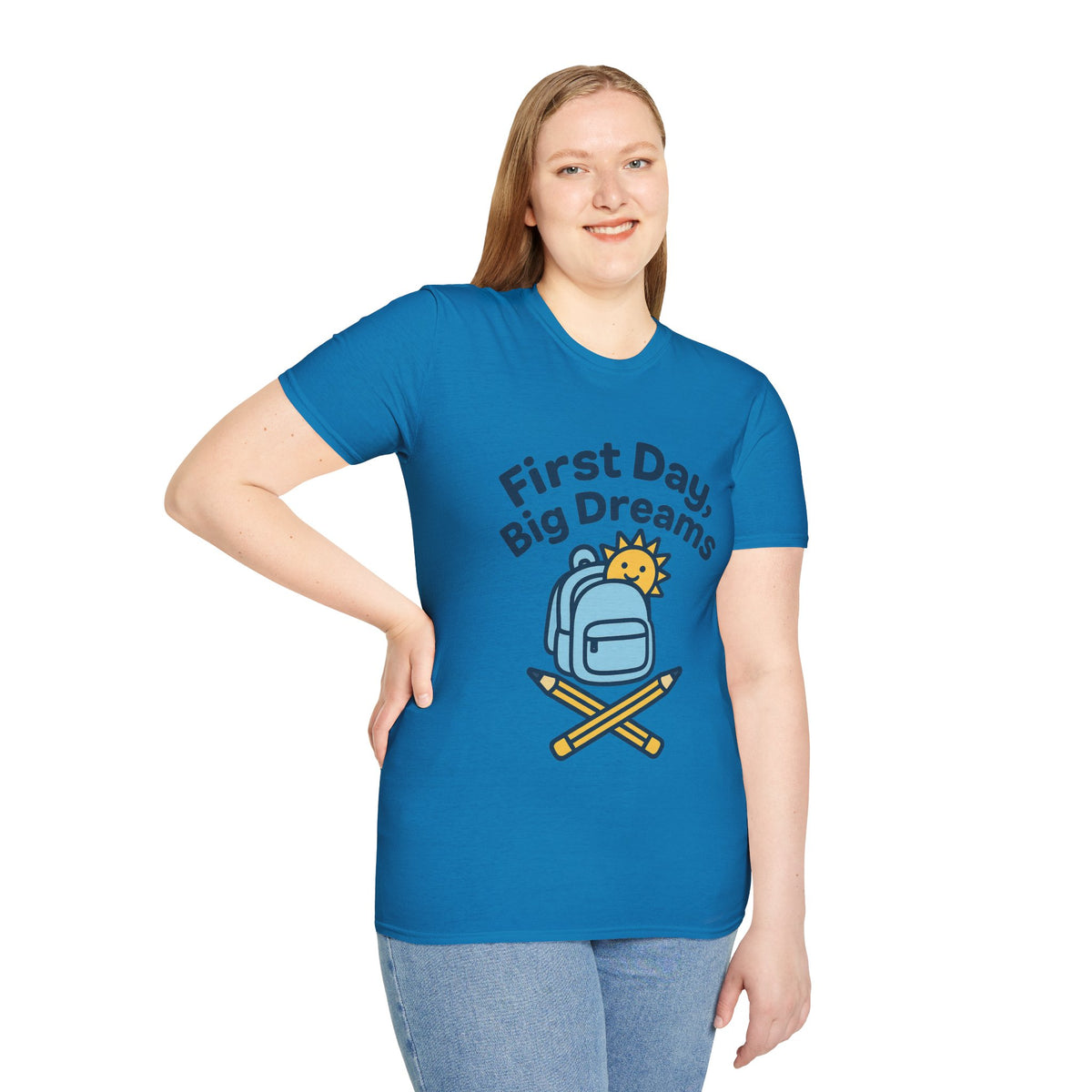 First Day Big Dreams T-Shirt — Cute Backpack & Pencil Back-to-School Tee - Trending Now - August 2026