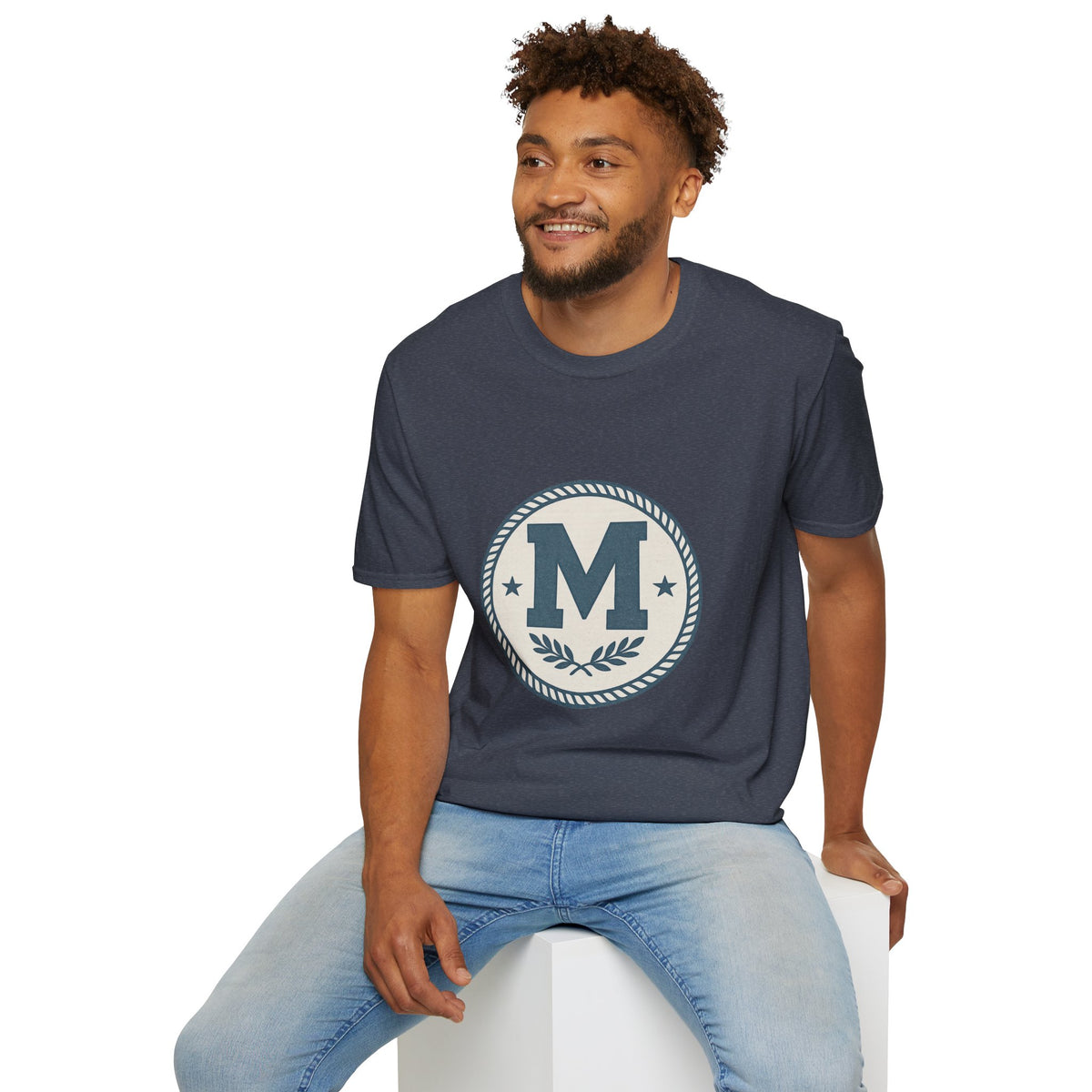 Monogram M Crest T‑Shirt — Vintage Initial Logo Tee - Trending Now - August 2026