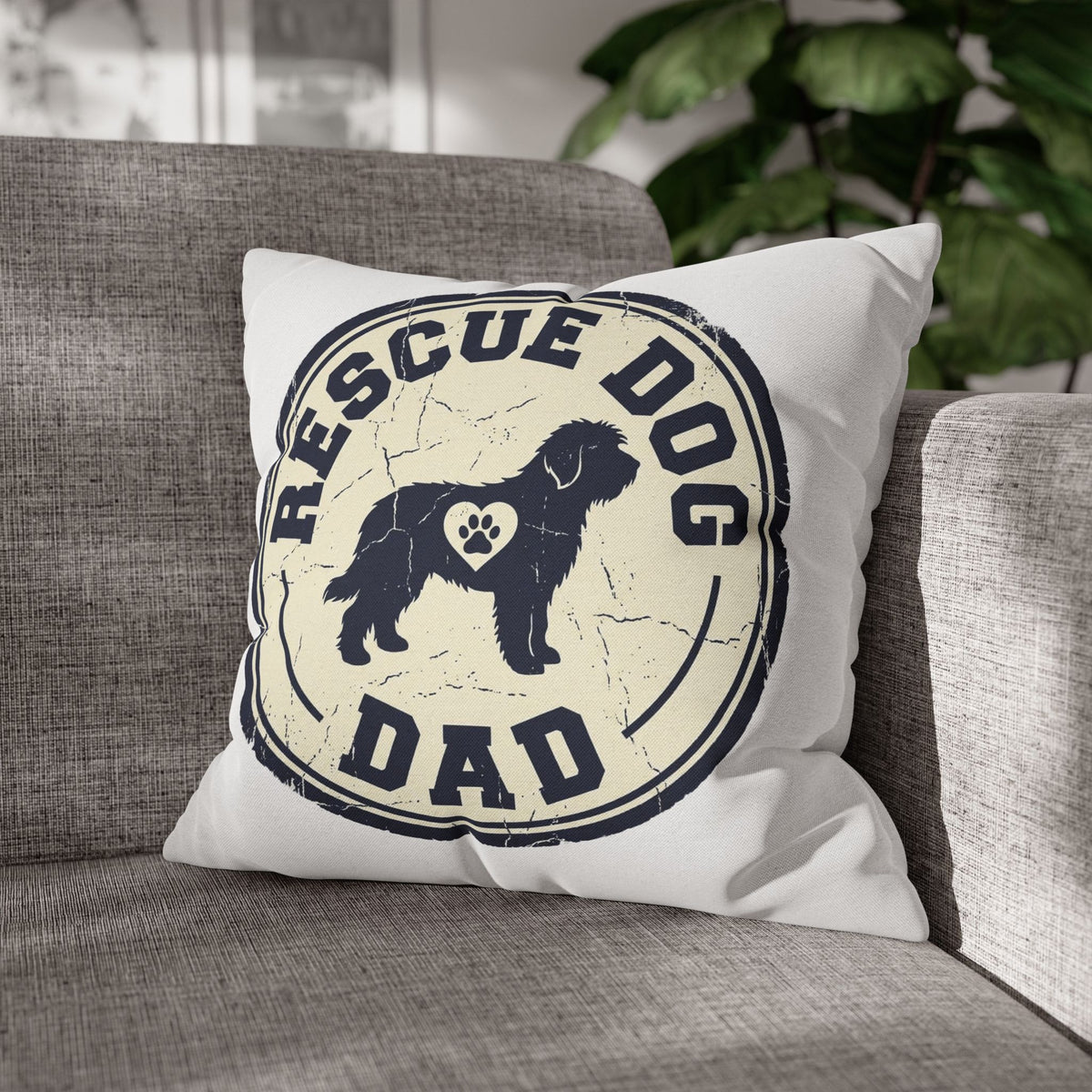 Funny Rescue Dog Dad Pillowcase