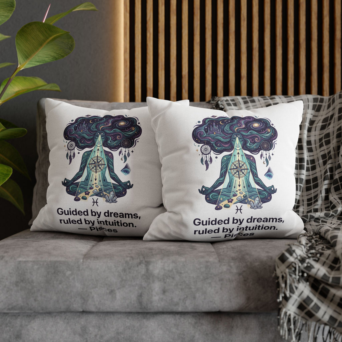 Pisces Meditation Pillowcase — "Guided by dreams, ruled by intuition"