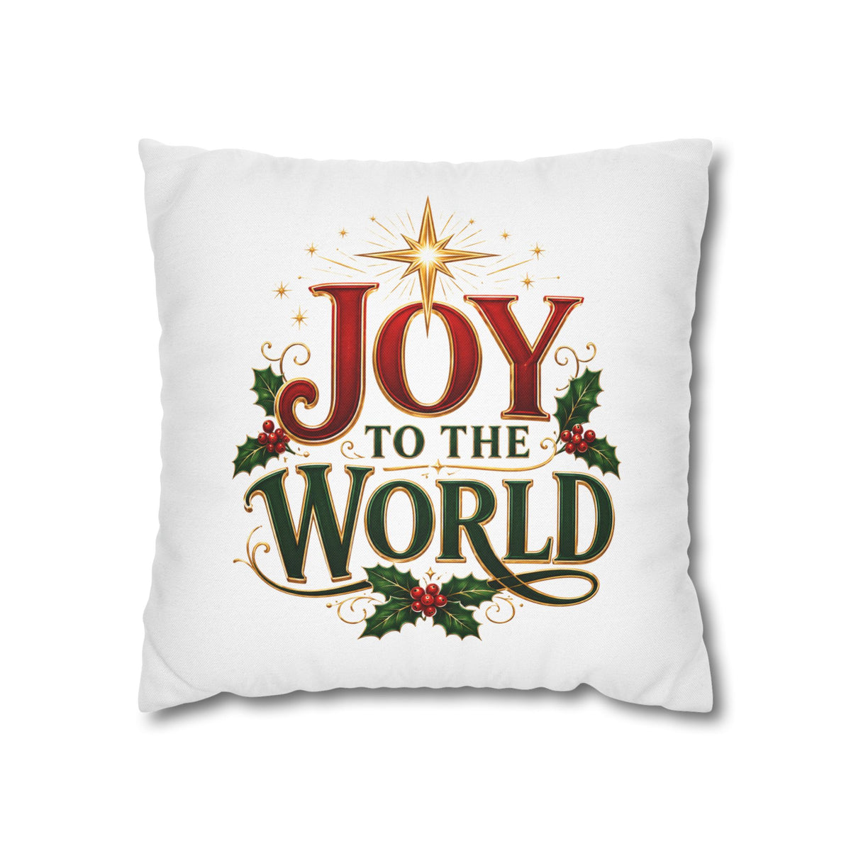 Christmas Pillowcase Joy to the World Christmas Pillowcase