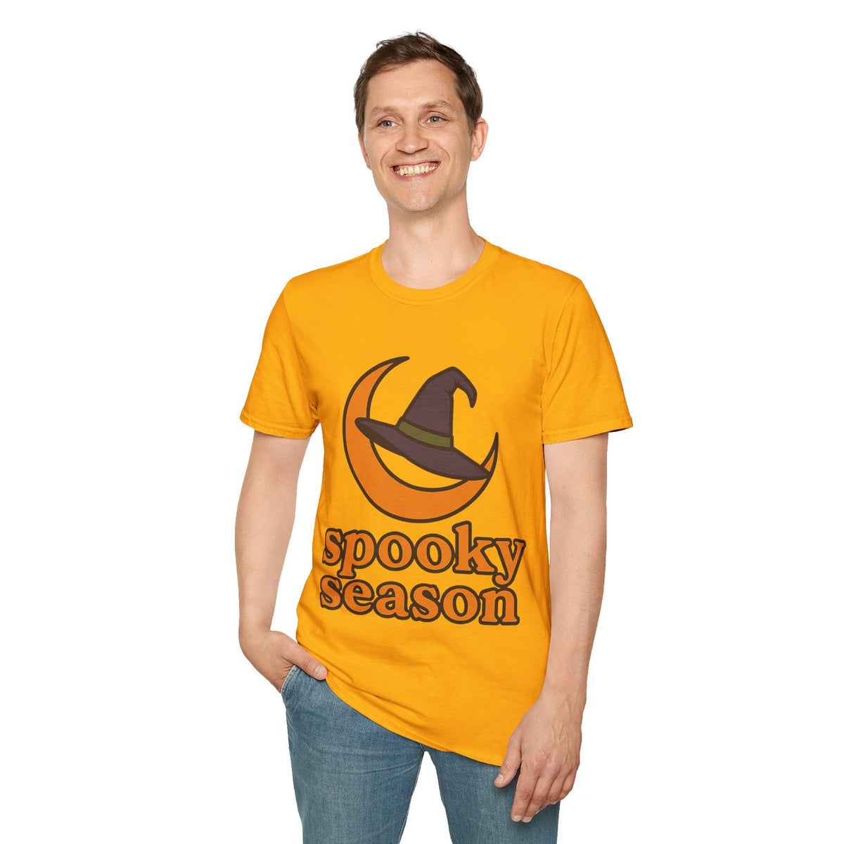 Spooky Season T-Shirt — Witch Hat & Moon Halloween Tee - Trending Now - August 2026