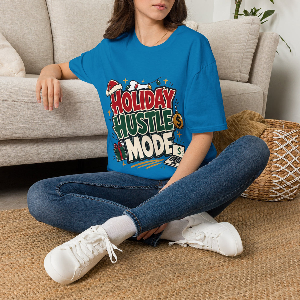Holiday Hustle Mode T-Shirt — Funny Christmas Graphic Tee