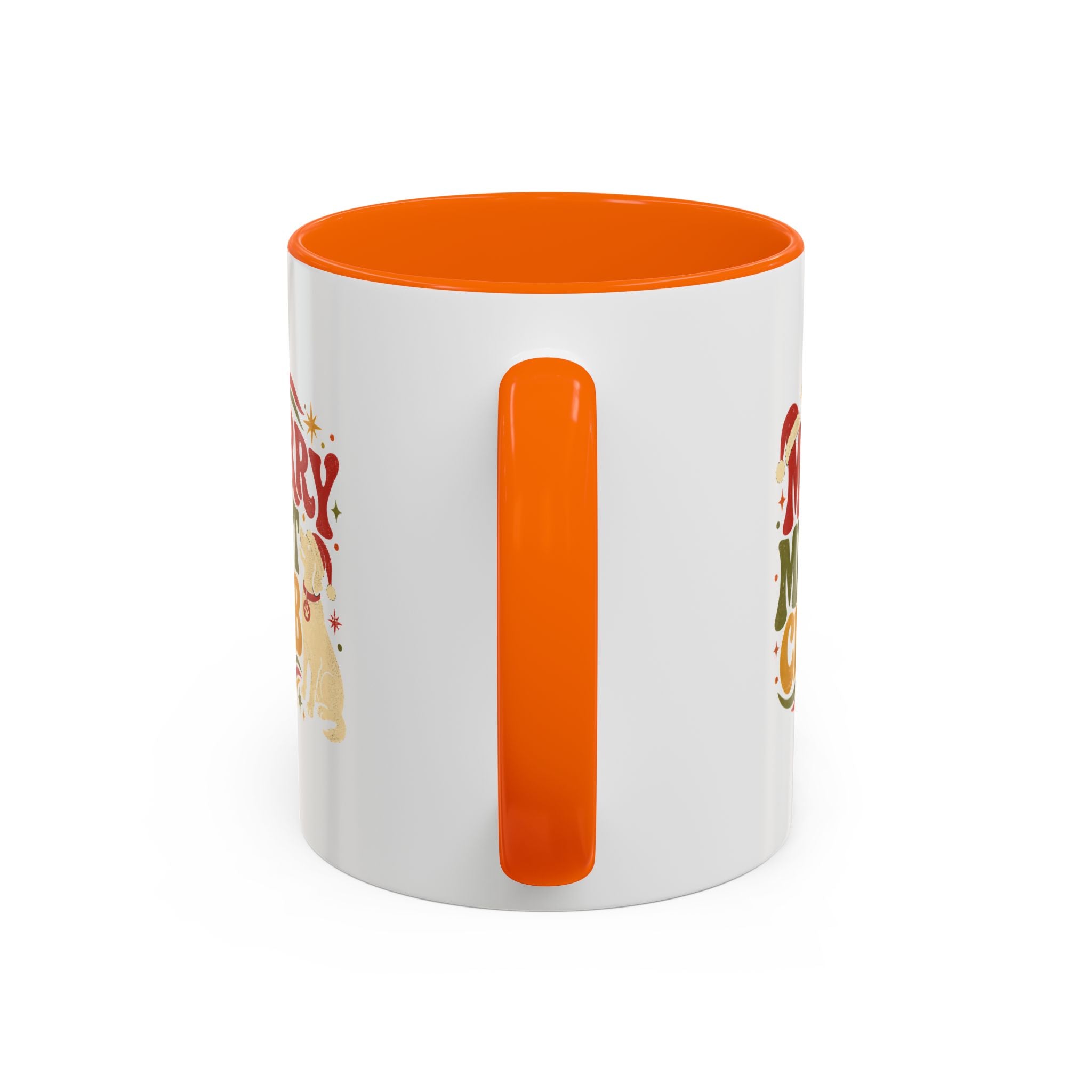 Modern Day Christmas Merry Mutt Club Accent Coffee Mug — Festive Dog Lover Holiday Gift