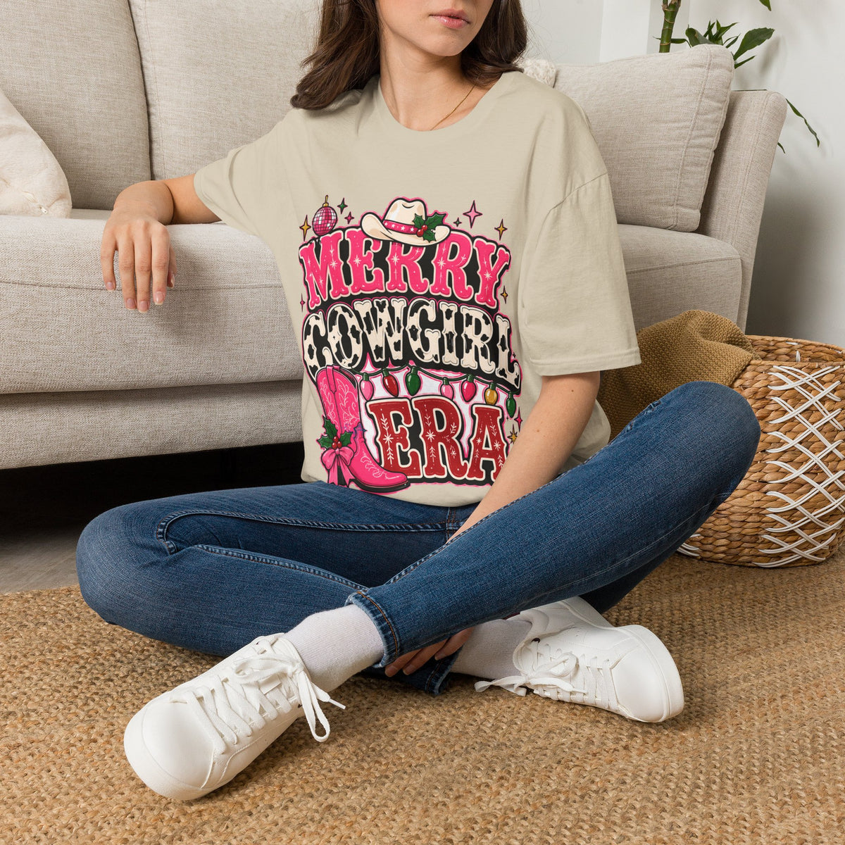 Merry Cowgirl Christmas T-Shirt