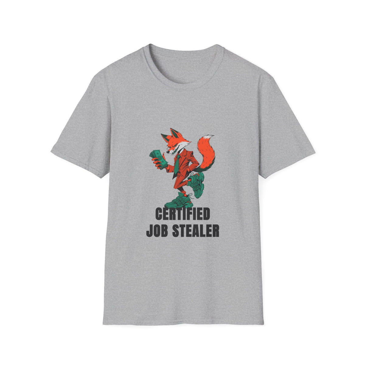 Certified Job Stealer T‑Shirt — Fox Illustration Funny Graphic Tee - Trending Now - August 2026