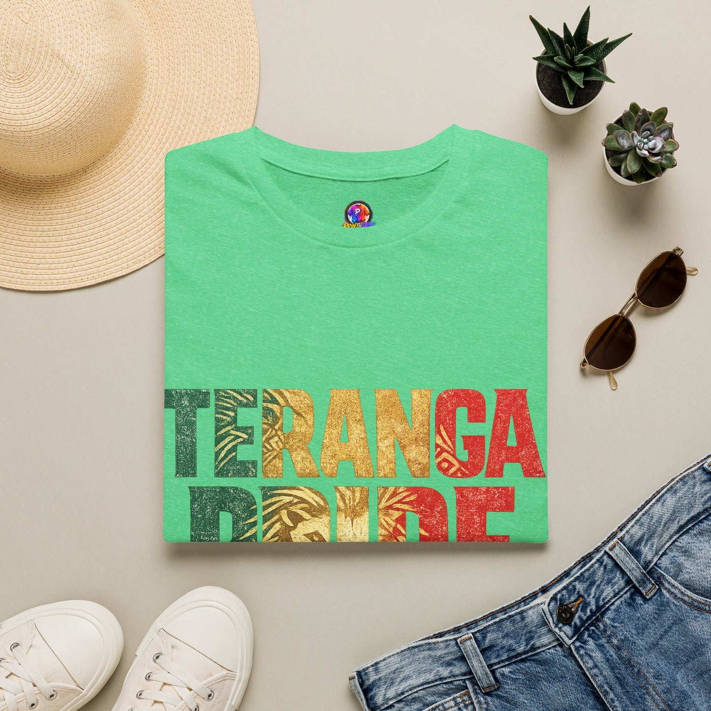 Senegal Teranga Pride T-Shirt — Senegal Flag Colors & Lion Graphic