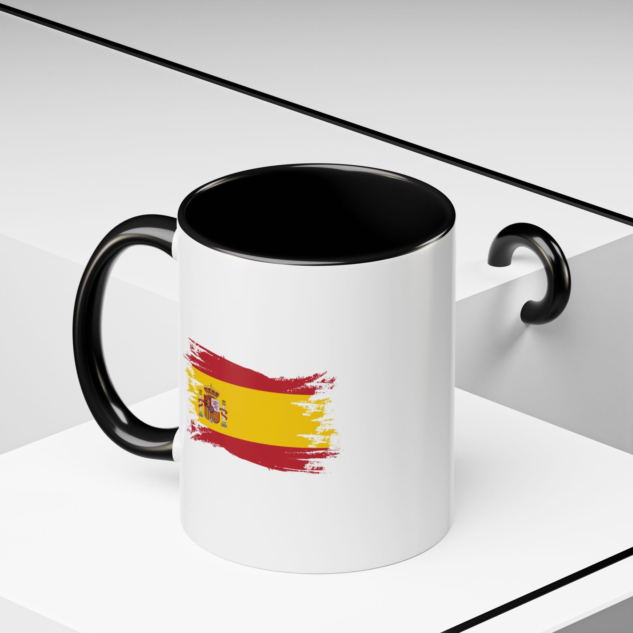 Spain Flag Coffee Mug — Spanish Brushstroke Accent Mug