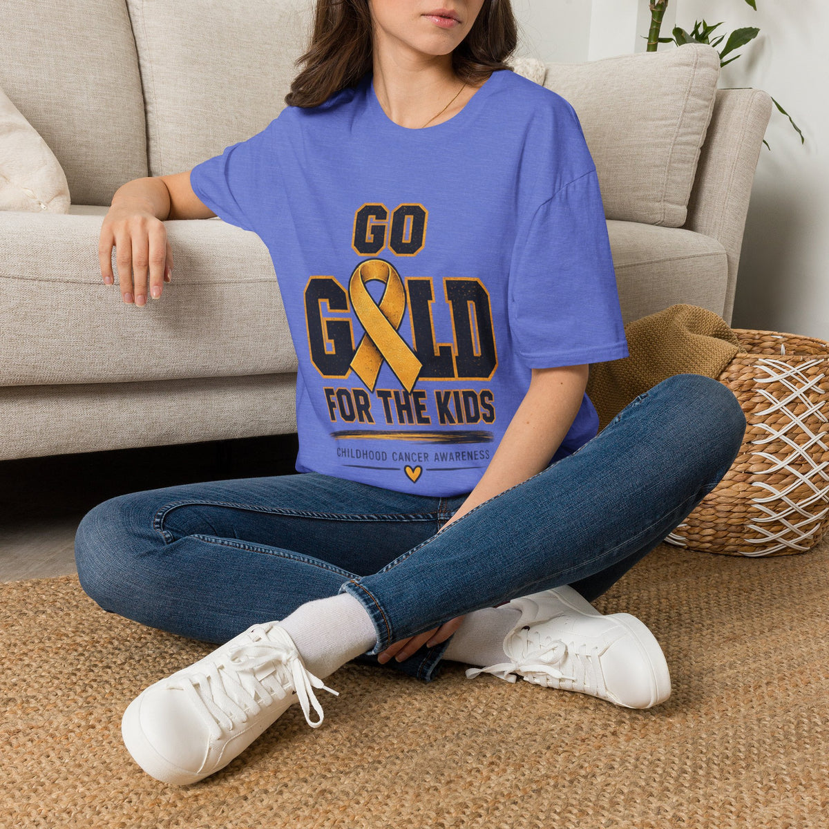 Go Gold For The Kids T-Shirt — Childhood Cancer Awareness Tee