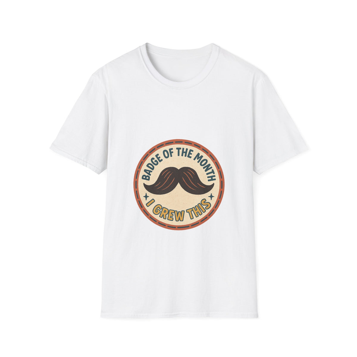 Mustache Dad T-Shirt - "King of the Mustache" Retro Badge Design - Trending Now - October 2026