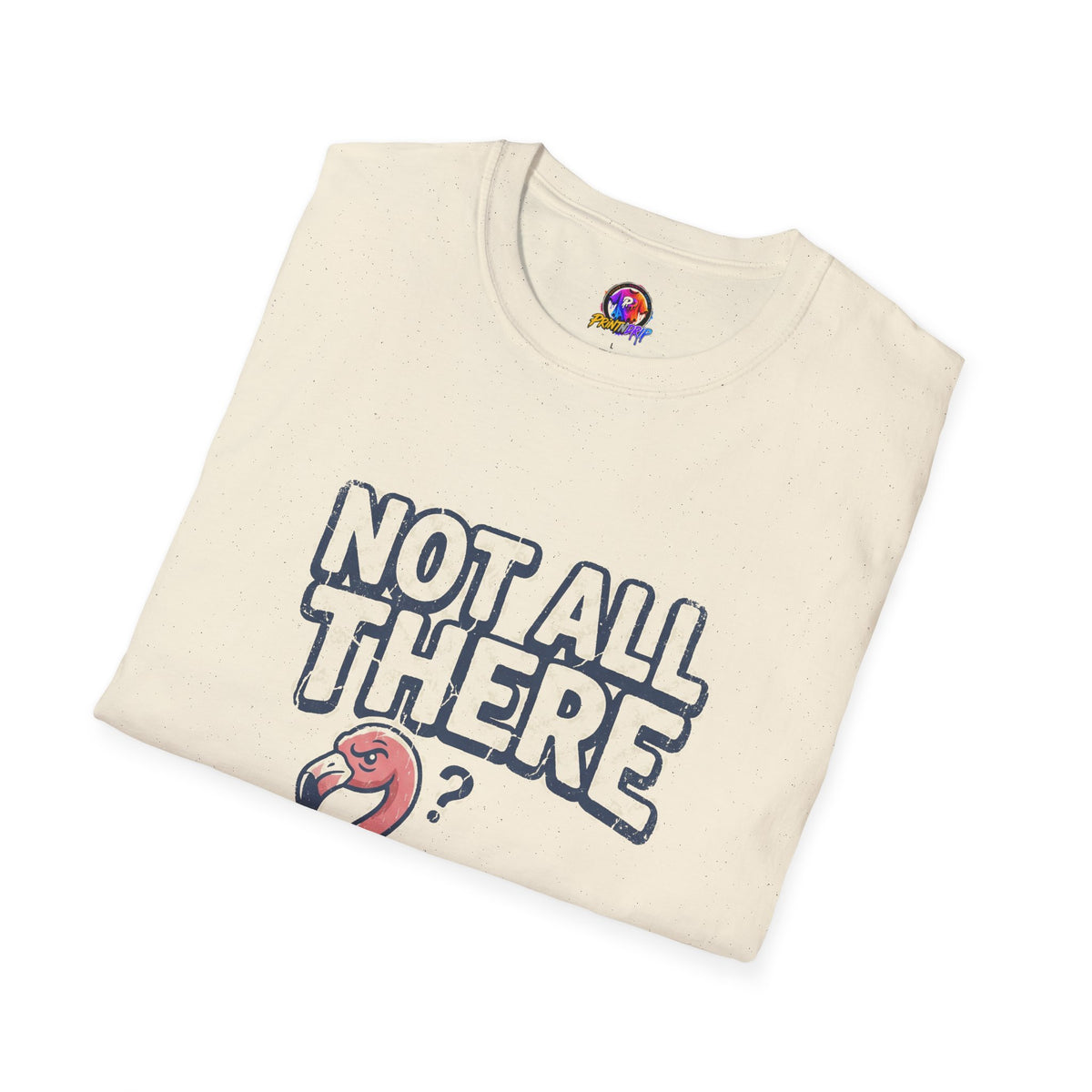 Funny And Witty Not All There Flamingo T-Shirt — Funny Quirky Graphic Tee