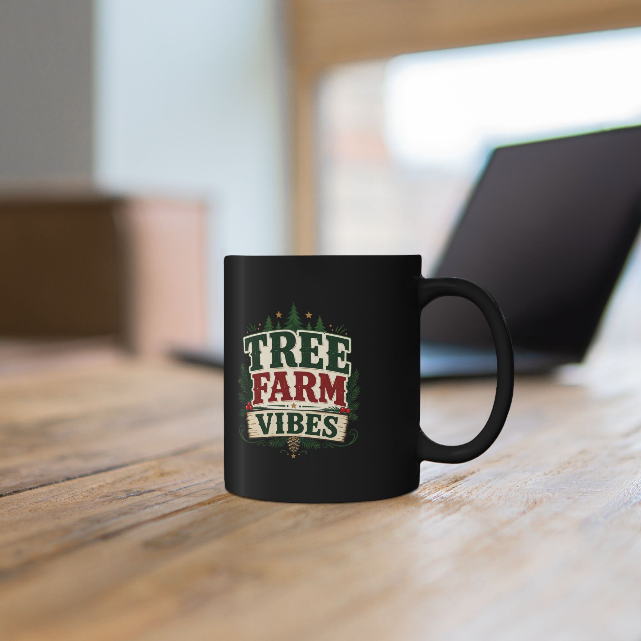 Tree Farm Vibes Mug — Black Coffee Cup