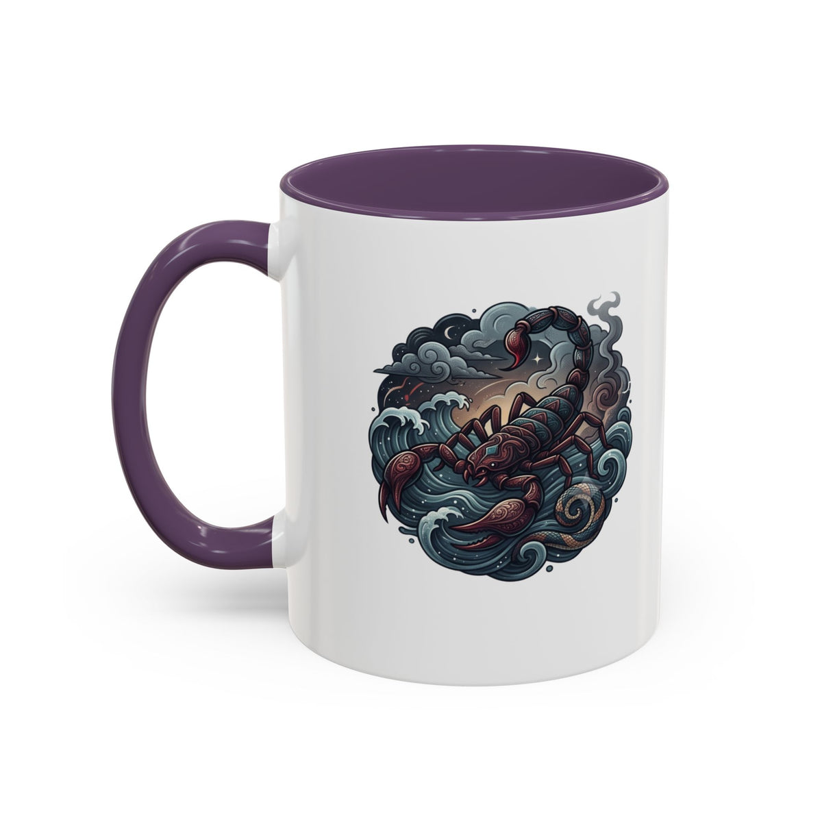 Scorpion Ocean Accent Coffee Mug – Nautical Tattoo-Style