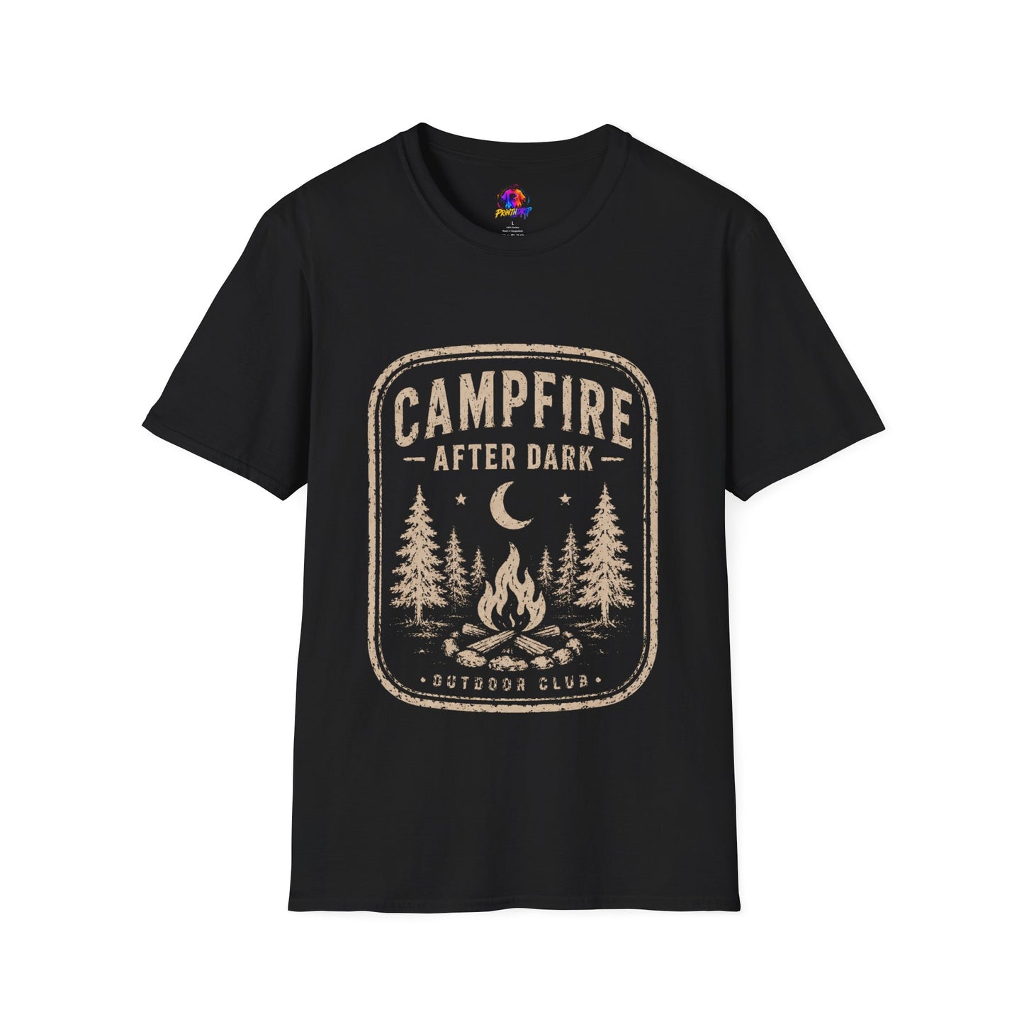Campfire After Dark T-Shirt — Vintage Camping Graphic Tee