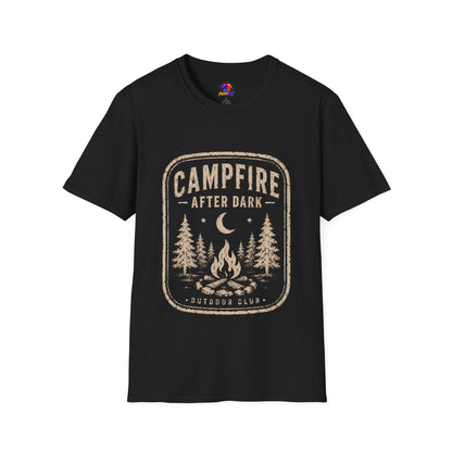 Campfire After Dark T-Shirt — Vintage Camping Graphic Tee