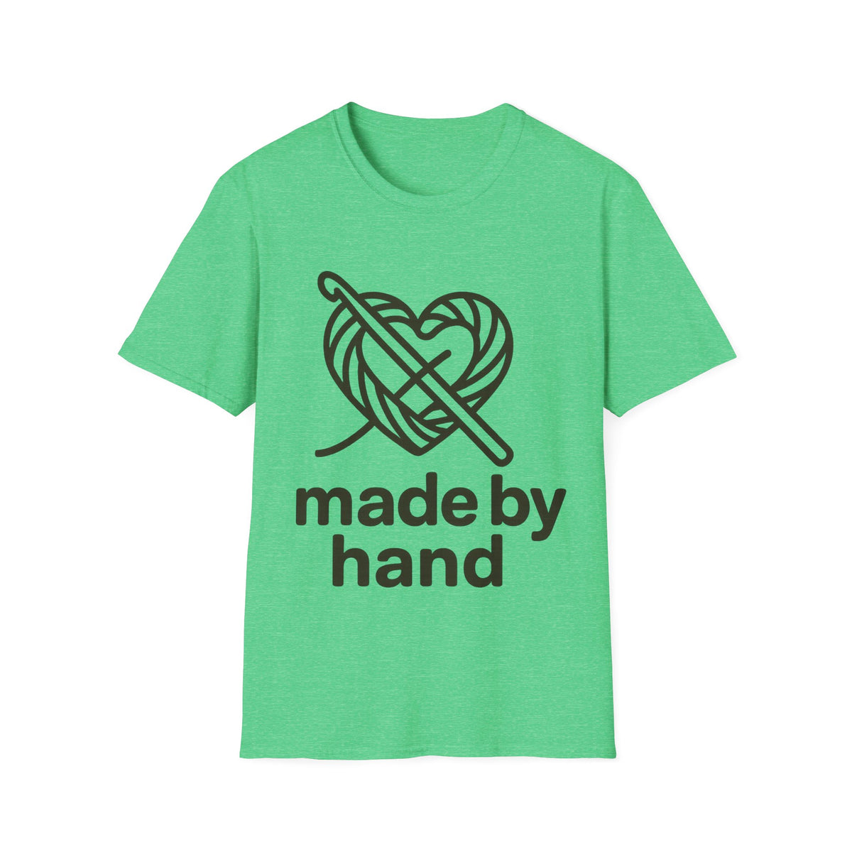 "Made By Hand" Minimalist Maker Tee | Crochet Knitting Crafter T-Shirt - Trending Now - September 2026