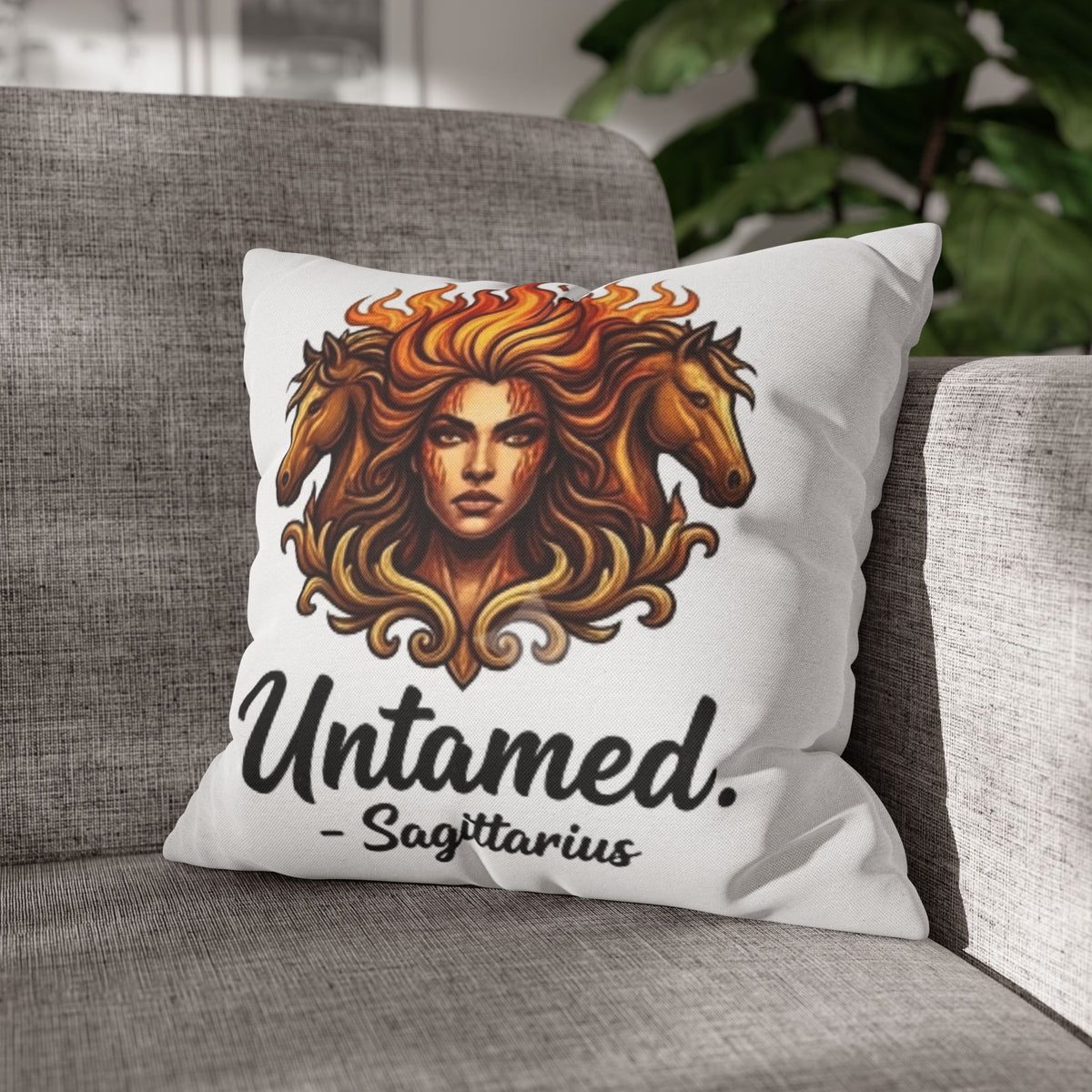 Sagittarius 'Untamed' Decorative Pillowcase – Astrology Zodiac Home Accent
