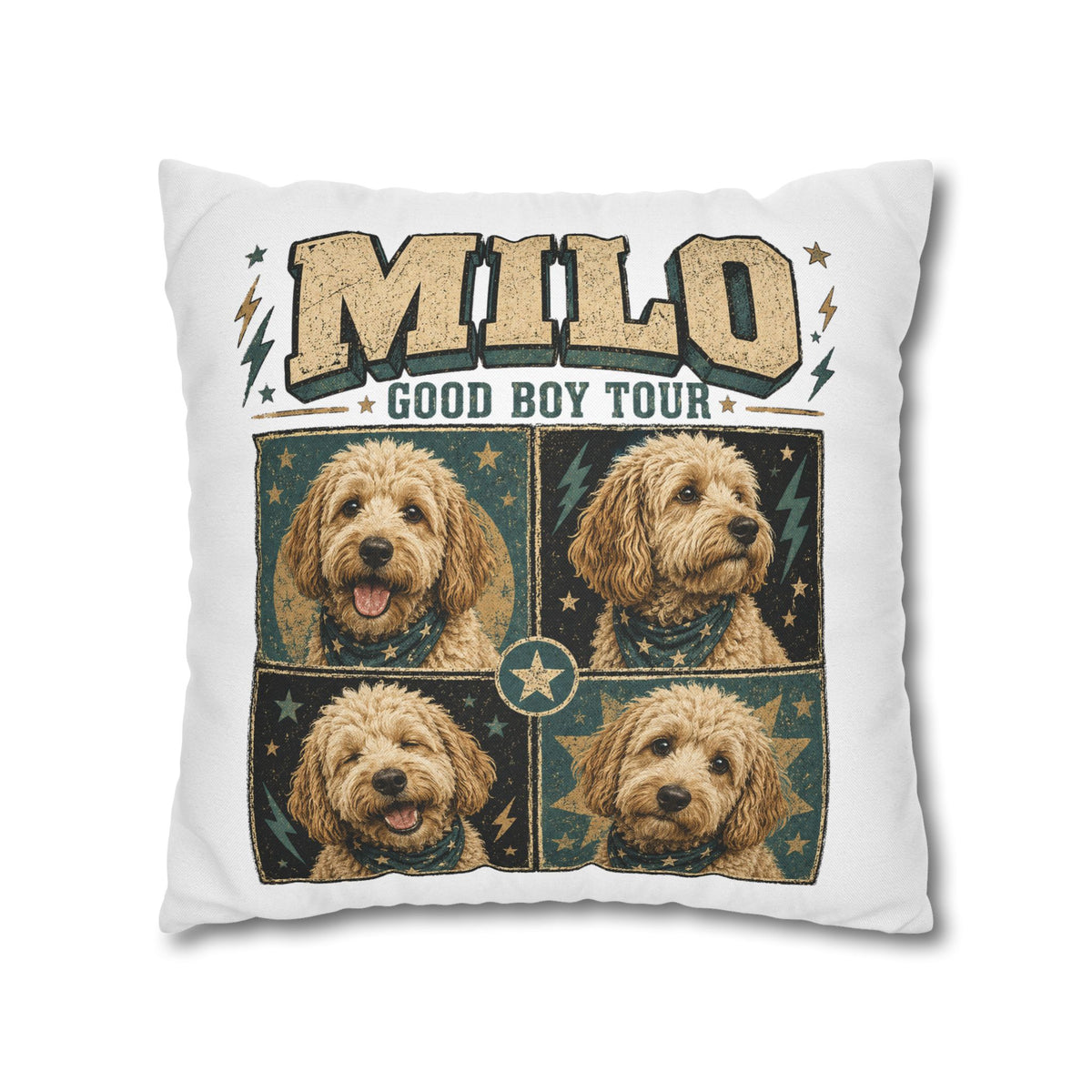 Milo 'Good Boy Tour' Decorative Pillowcase Milo Bailey Dog Dad Mom