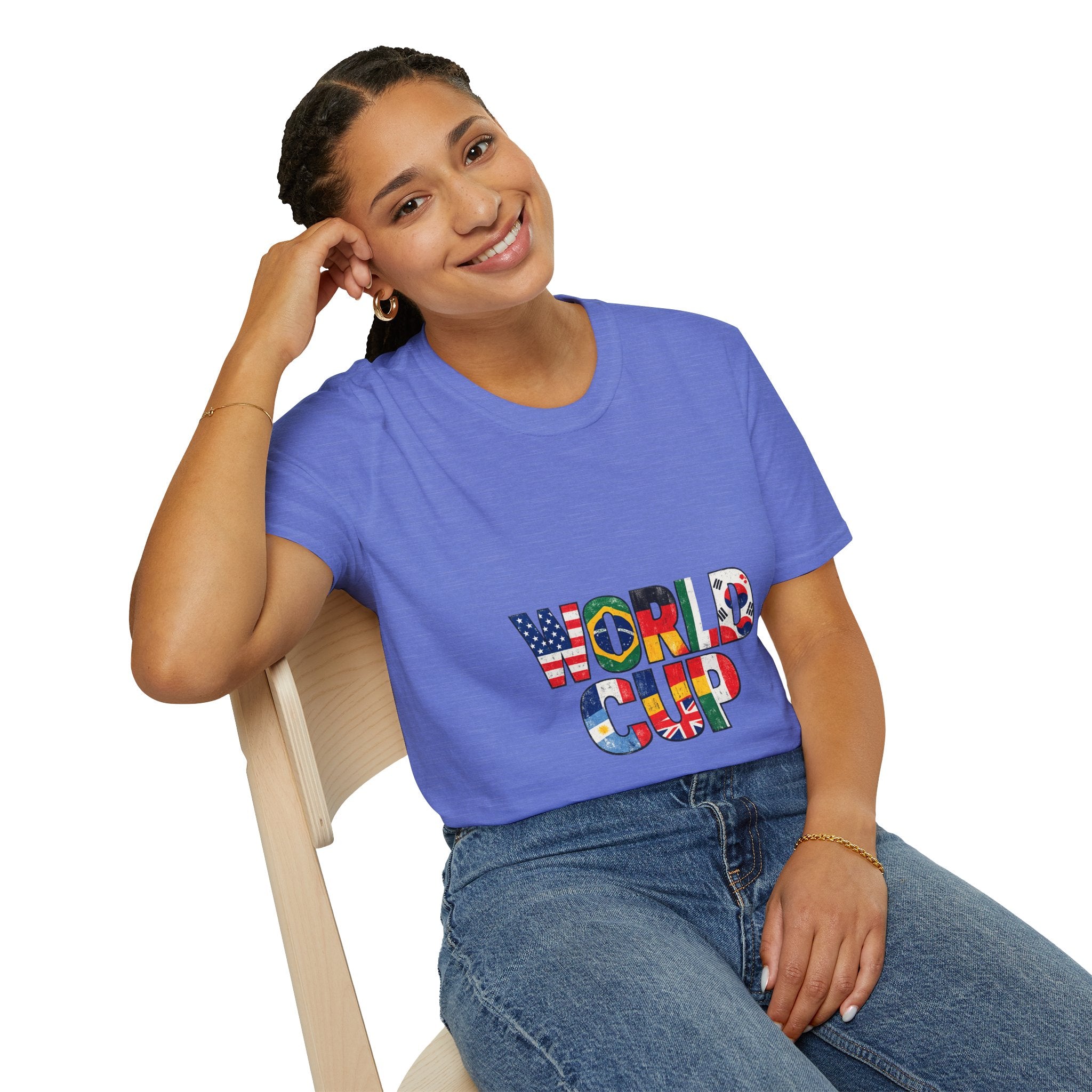 World Cup Flag Graphic T-Shirt — 'WORLD CUP' International Soccer Fans Tee