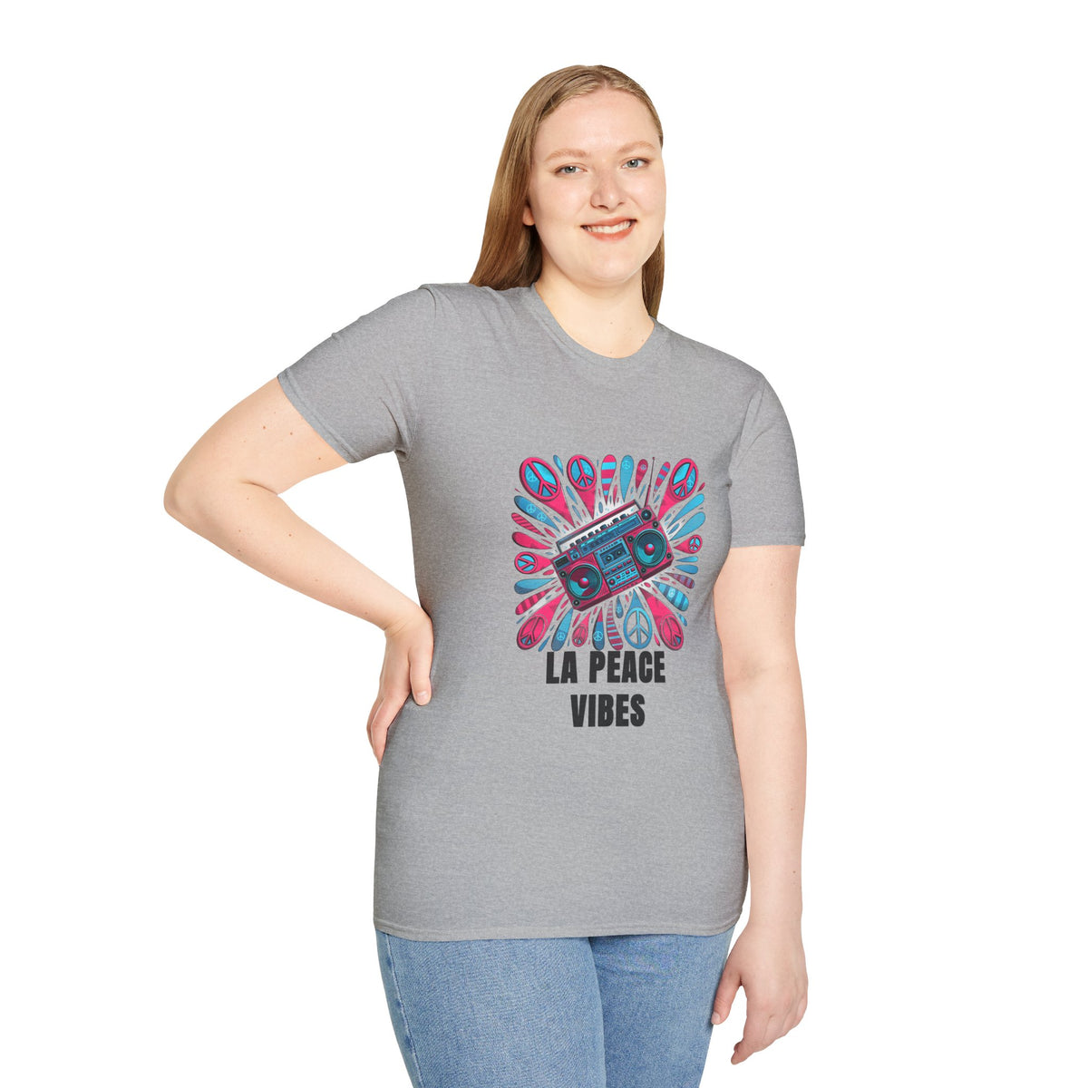 La Peace Vibes T-Shirt — Retro Boombox Peace Sign Graphic Tee - Trending Now - August 2026
