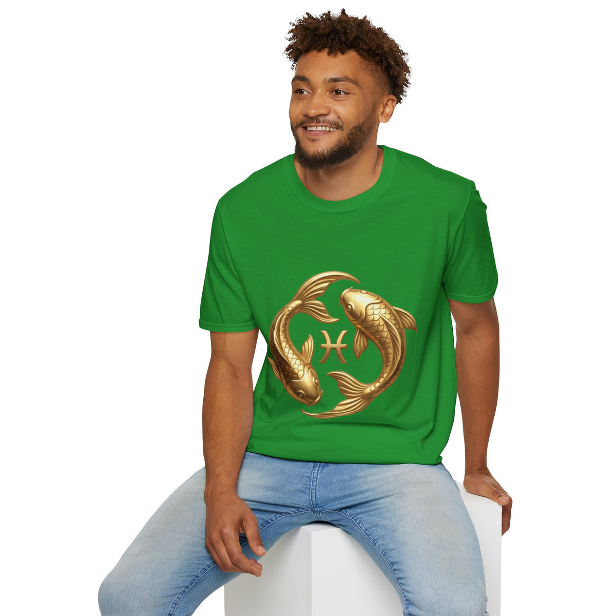 Pisces Gold Fish T-Shirt — Zodiac Symbol Astrology Tee